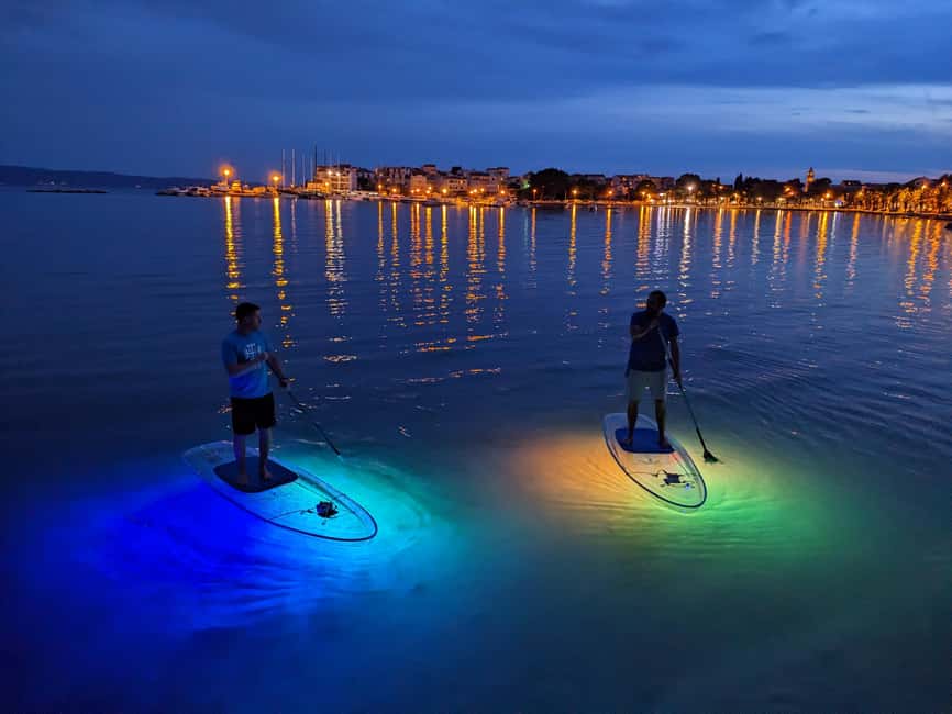 Split: Transparent SUP night Glow tour - When low season changes the route for comfort and conditions