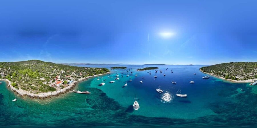 Split/Trogir: Trogir, Blue Lagoon, and Solta Speedboat Trip - The Blue Lagoon reset: swimming and snorkeling in crystal-clear water