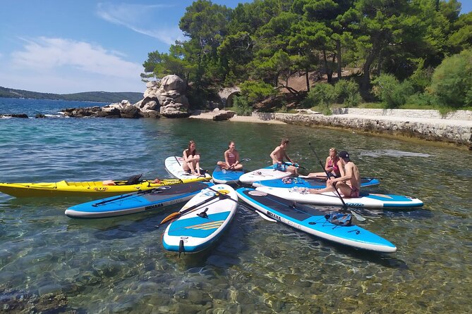 Stand Up Paddle Tour in Split - Learning to paddle and snorkel: how the guide support actually helps