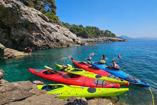 Sunset Sea Kayaking and Wine Dubrovnik - Lokrum Island stop: swimming and snorkeling with a different vibe