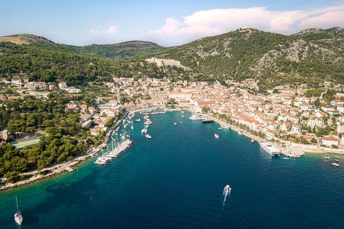 Unique Blue Cave and 5 islands tour from Trogir and Split - Hvar Town in about 3 hours, Fortica fortress viewpoint