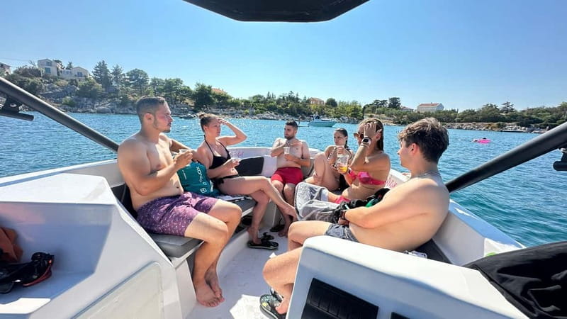Zadar:3 Pearls of Zadar Speedboat Tour with Wine & Fruit - What’s included: wine, fruit, water, and snorkel gear that changes the day