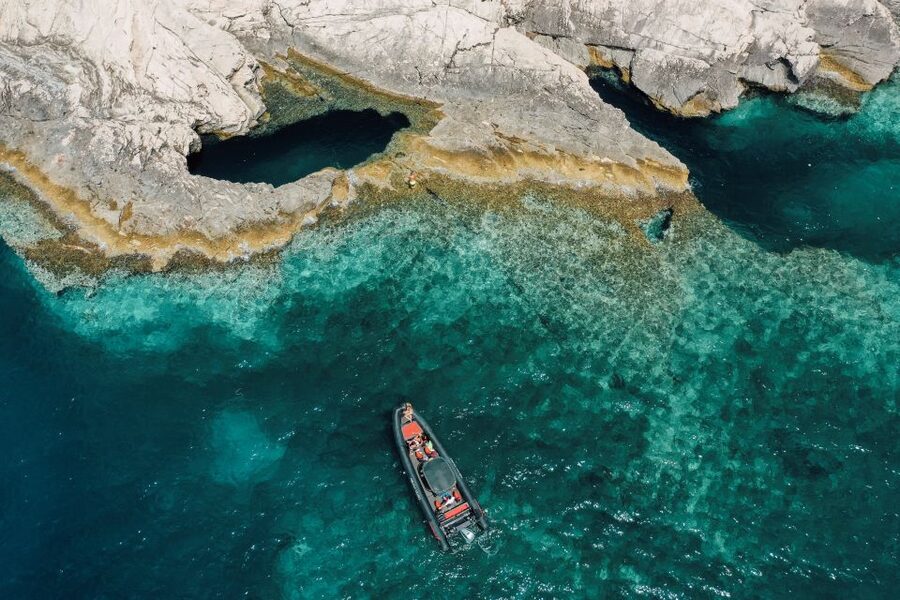 Zadar: Dugi Otok, Kornati Park, Sakarun Beach Speedboat Tour - Mana Island and the Kornati cliffs photo moments