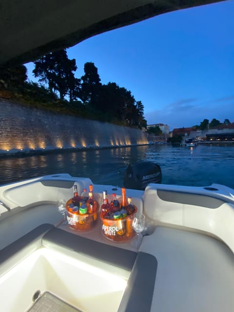 Zadar: Golden Hour Cruise RIB Tour Island Dinner Stop & Swim - The return cruise: Sea Organ, Greeting to the Sun, and slow golden-hour gliding