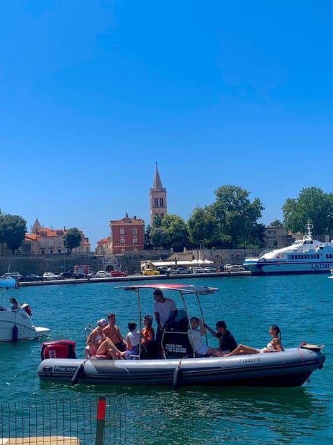 Zadar:Speedboat Tour Thrill Ride with Snorkeling on 3 island - The final stop near Galevac: monastery views plus a real snorkeling window
