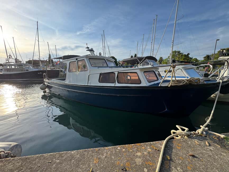 Zadar: Wooden Boat half day Adventure with drinks - Otrić Bay: the calm finish with swimming in clear water