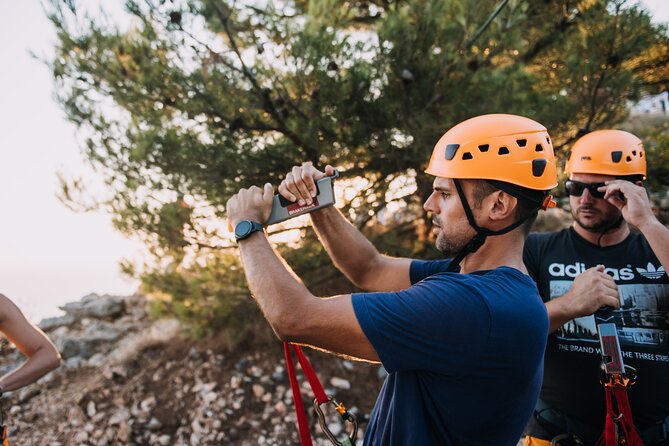 Zipline Experience in Dubrovnik - Two main zip-lines: Old Town below, Adriatic islands ahead